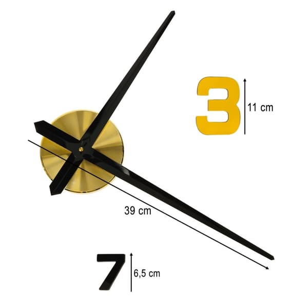 Väggur / Väggklocka med Lösa Siffor - 100-120 cm