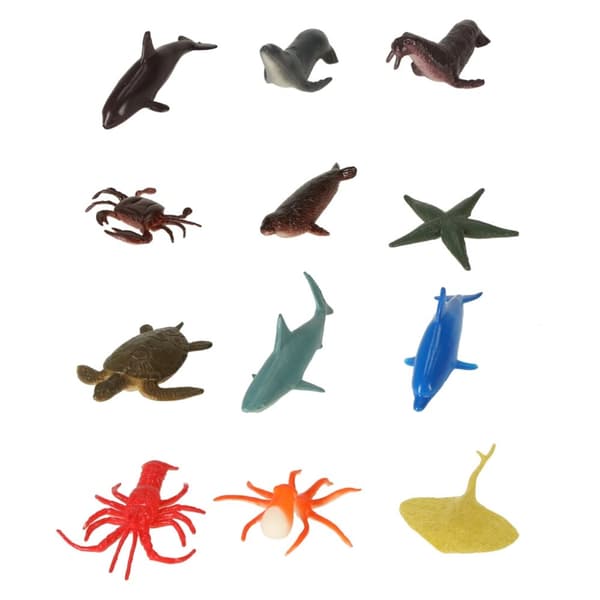 Figurer havsdjur vilda dinosaurier set mix 48 delar