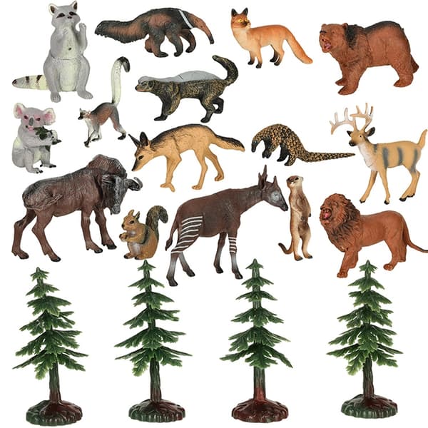 Figurer djurparksdjur set om 19 el.