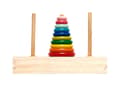 Miniatyrbild 6 av 7: Träpyramid med bastorn, regnbågssorterare