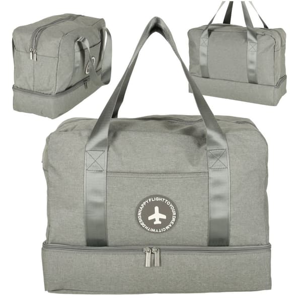 Resväska handbagage 39x18x30cm grå
