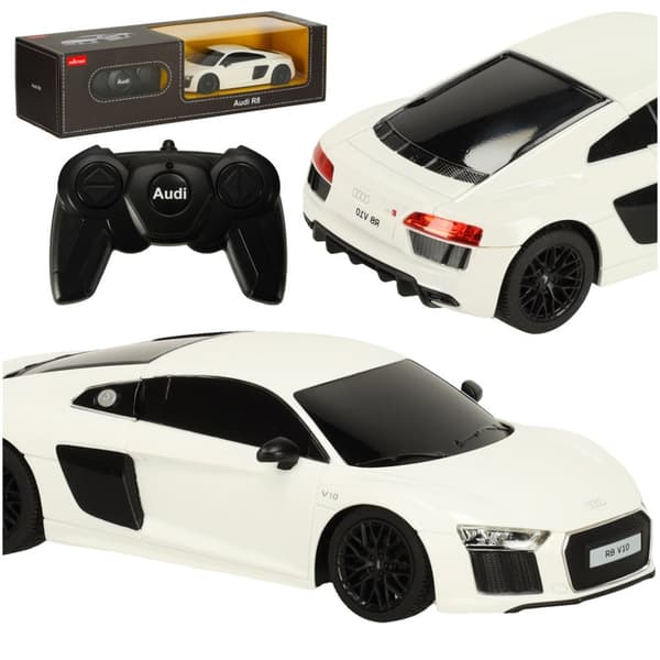 Radiostyrd bil 1:24 AUDI R8 2015 vit