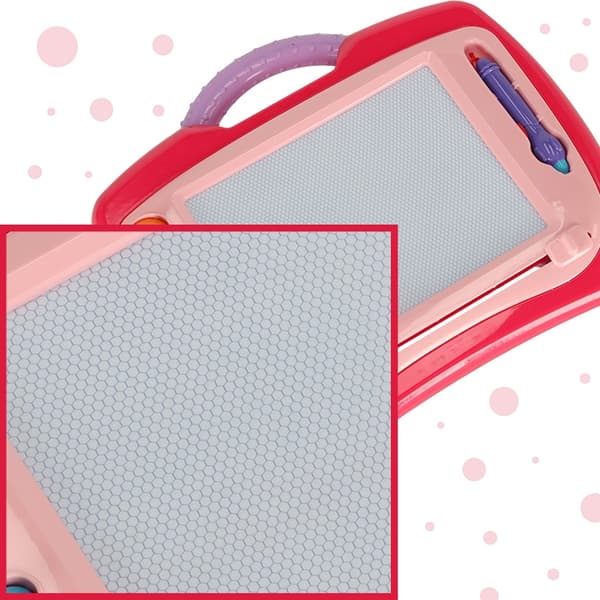 Magnetisk whiteboard-ritplatta med stämplar, rosa