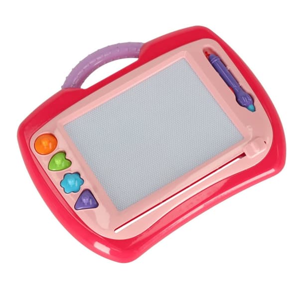 Magnetisk whiteboard-ritplatta med stämplar, rosa