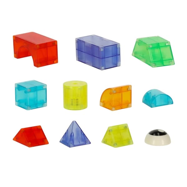 3D-konstruktionsmagnetiska tegelstenar LED-lysande 32 el.