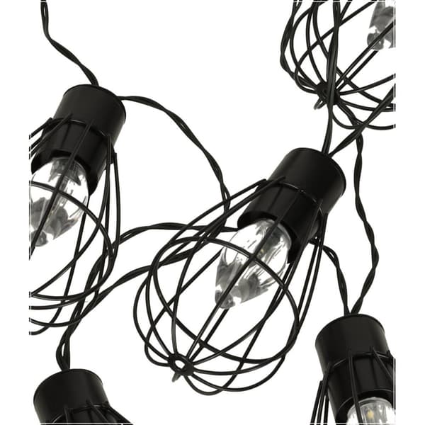 Trädgårdsbelysning solcellsglödlampa girlang loft 10LED