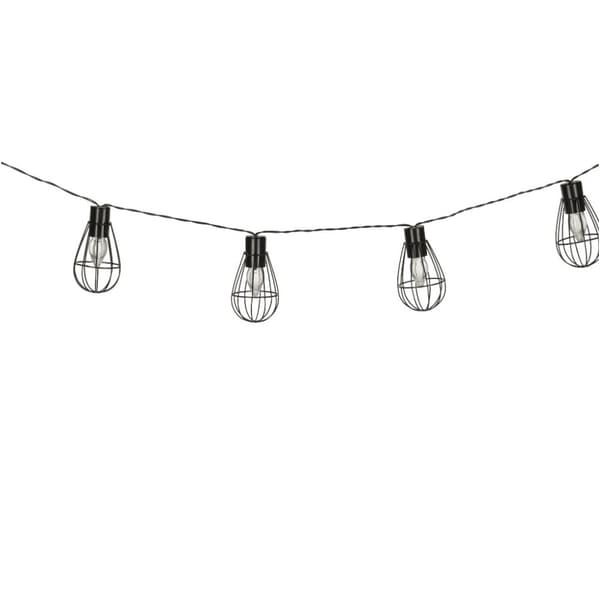 Trädgårdsbelysning solcellsglödlampa girlang loft 10LED