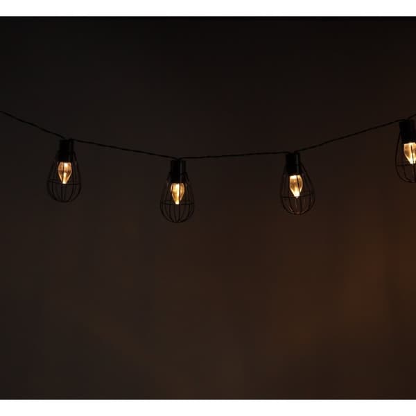 Trädgårdsbelysning solcellsglödlampa girlang loft 10LED