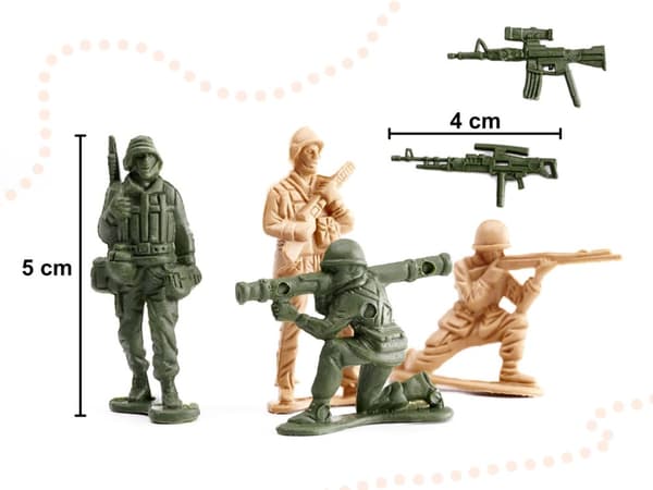 Leksakssoldater Set - Militärbas - 114-delar