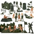 Miniatyrbild 1 av 11: Leksakssoldater Set - Militärbas - 114-delar
