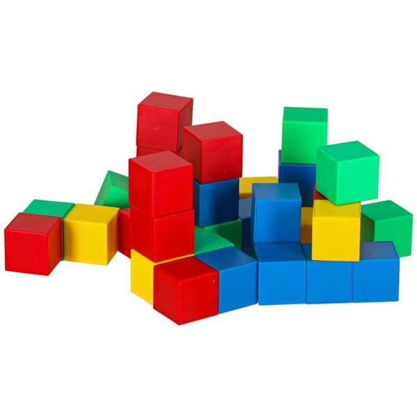Pedagogiska magnetiska kubiska byggklossar 64 el.