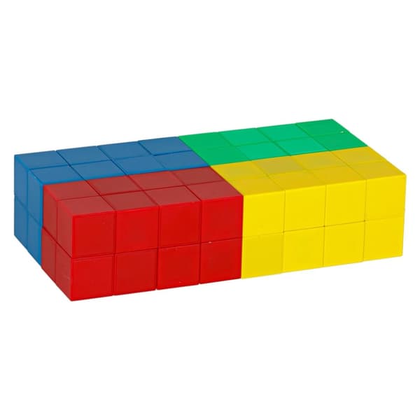 Pedagogiska magnetiska kubiska byggklossar 64 el.