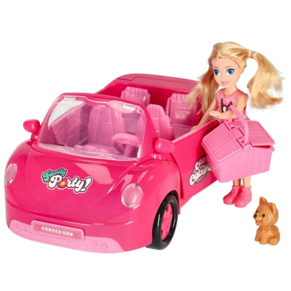 Dockbil cabriolet rosa 4 el.