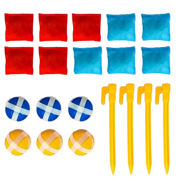 Kardborremålkastspel dubbelsidiga dartbollar påsar 21el.