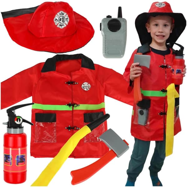 Brandmans walkie-talkie karnevalsdräkt 3-8 år