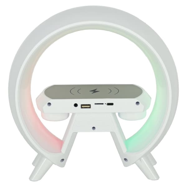 LED-lampa med induktionsladdare med radio