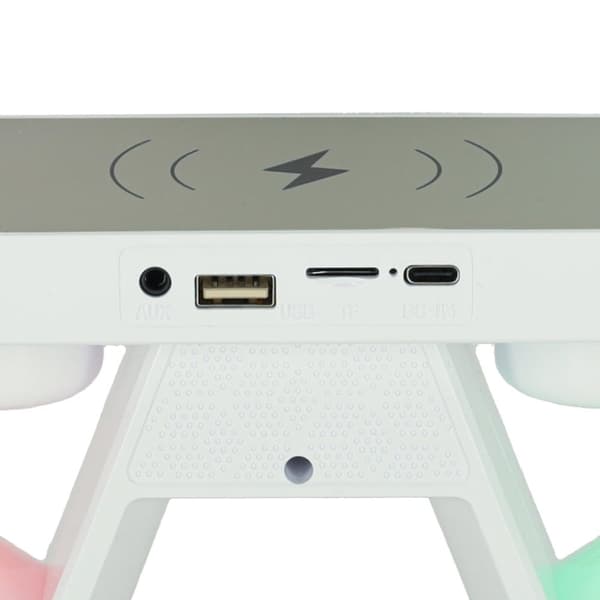 LED-lampa med induktionsladdare med radio