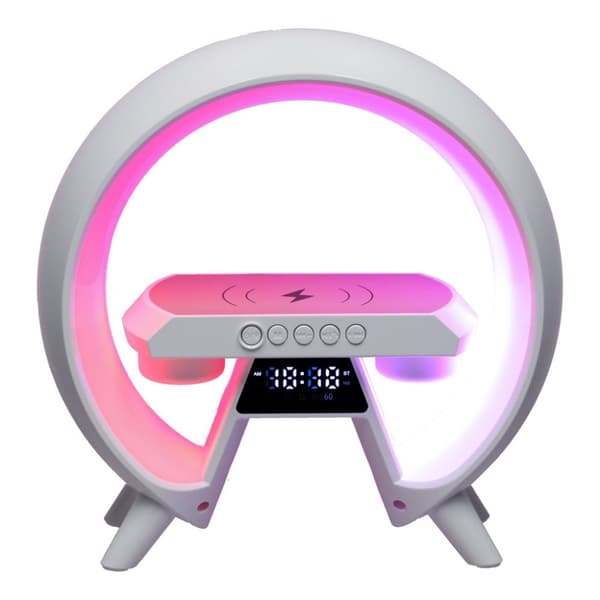 LED-lampa med induktionsladdare med radio