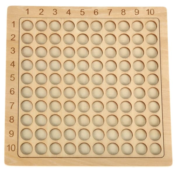 Pedagogisk multiplikationstabell i trä, ko