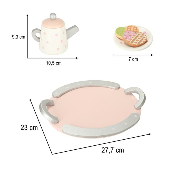 Kaffe- och teservis i trä