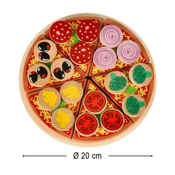 Pizzalekset i trä med tillbehör