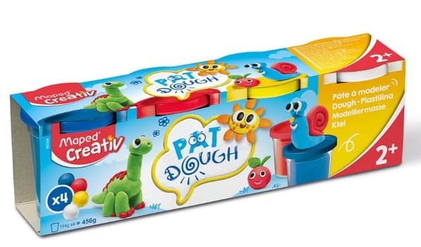 Plastmassa primärfärger 4x114g Kreativ