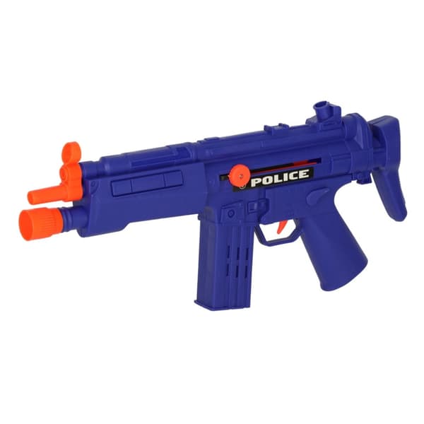 Polisen sätter pistol gevär mask handbojor