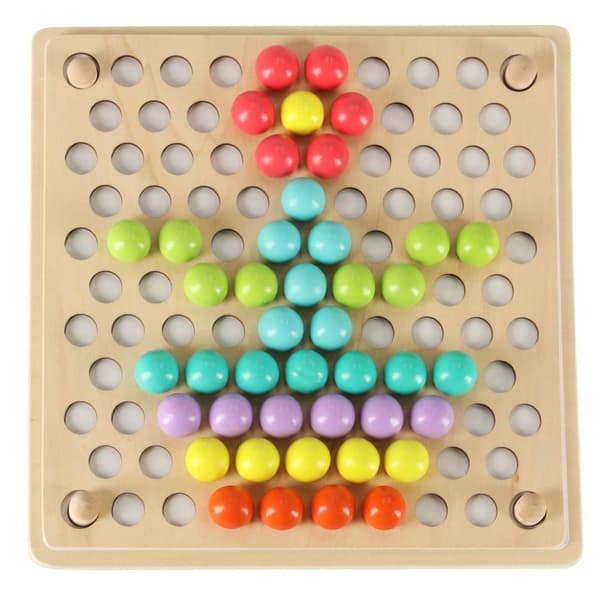 Pedagogiskt Montessori-pärlbolls mosaikpussel 77el.