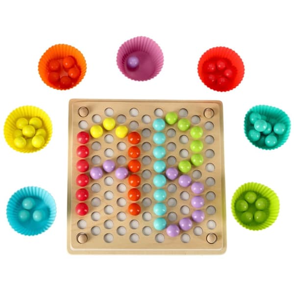 Pedagogiskt Montessori-pärlbolls mosaikpussel 77el.