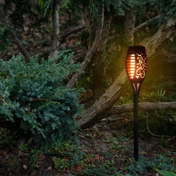 Solcellsdrivna trädgårdslampor 12 LED 4 st.