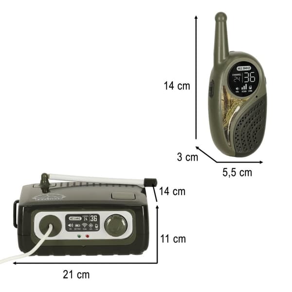 Walkie-talkie walkie-talkie-set med telefonväxel för barn khaki