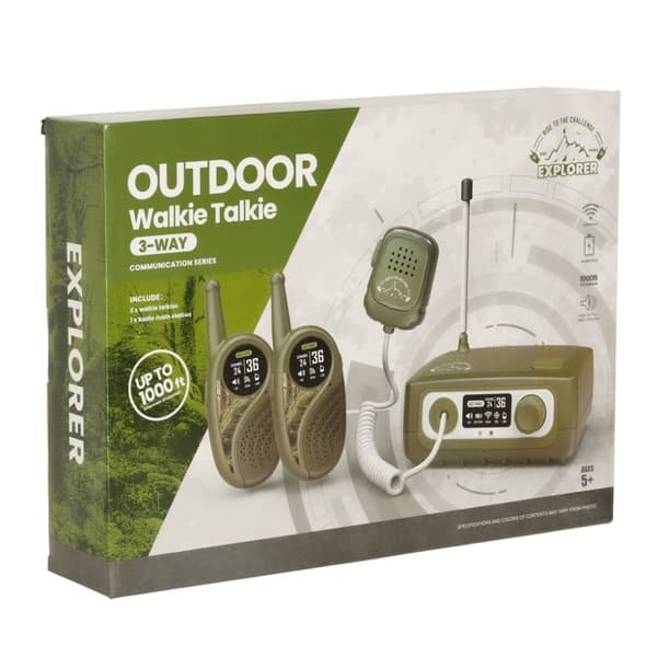 Walkie-talkie walkie-talkie-set med telefonväxel för barn khaki