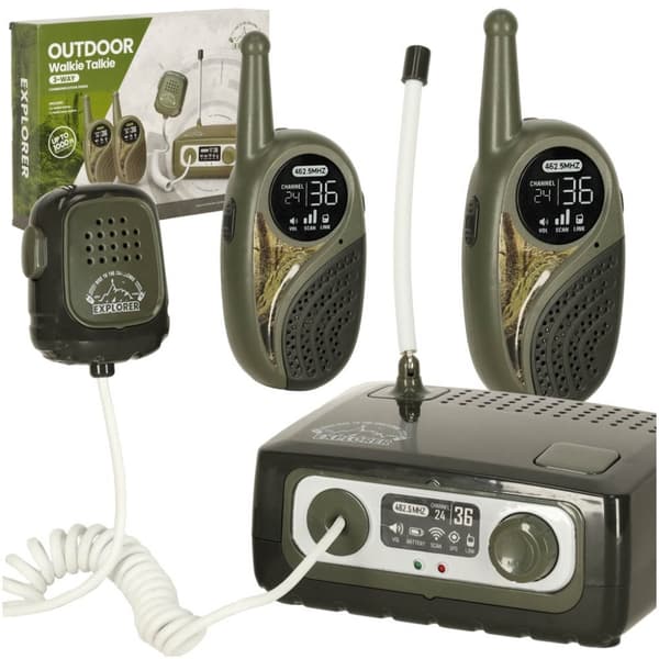 Walkie-talkie walkie-talkie-set med telefonväxel för barn khaki
