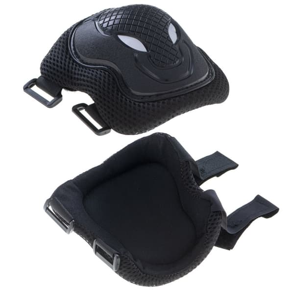 knä-armbågs-handledsskydd rullcykel sparkcykel set svart