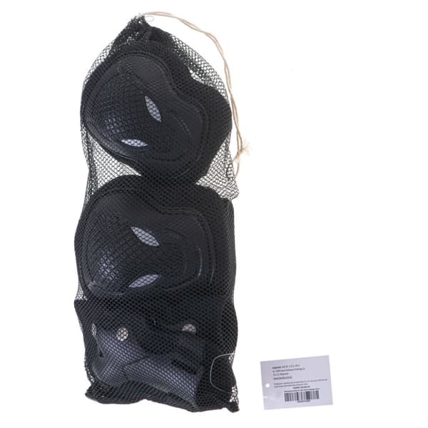 knä-armbågs-handledsskydd rullcykel sparkcykel set svart