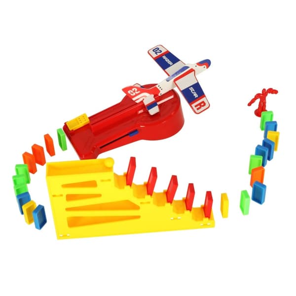 Pedagogiskt spel domino flygplan med raket