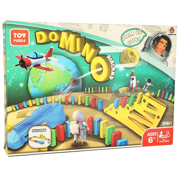 Pedagogiskt spel domino flygplan med raket