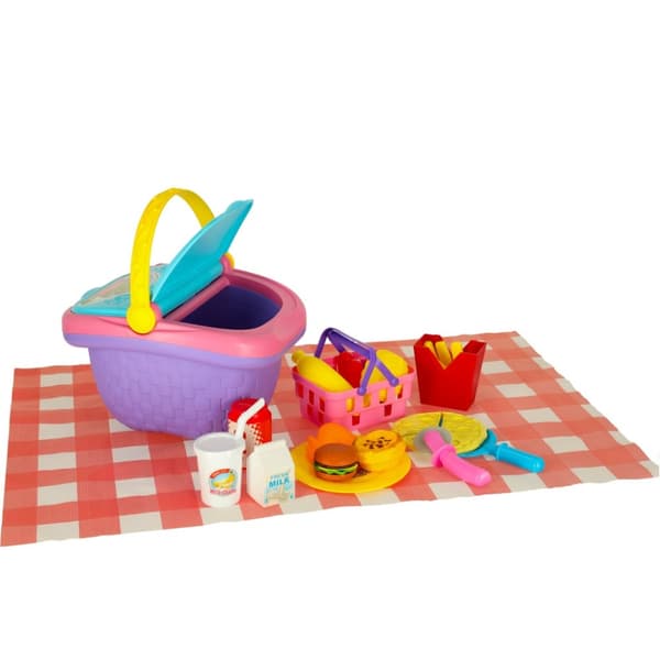 Picknickkorg snabbmat pizza leksaksmat
