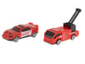 Pikkukuva 10 / 11: Transportbil TIR 2i1 parkeringsgarage brandkår + 3 bilar röd