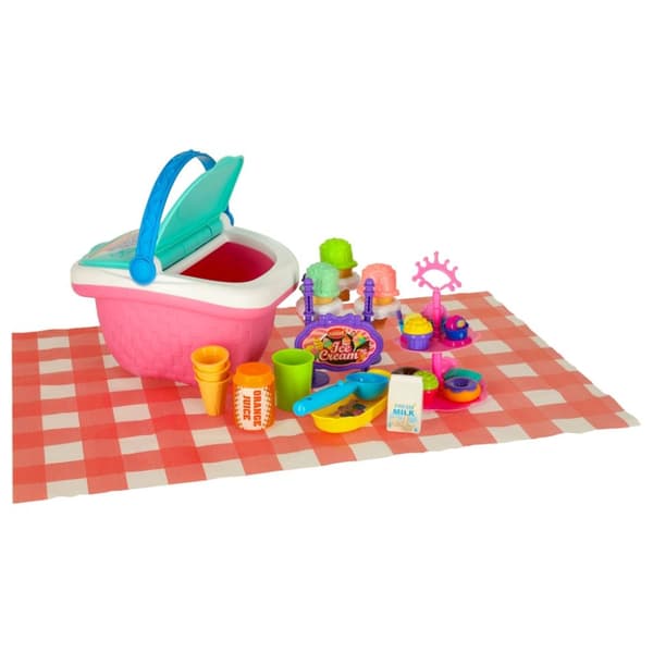 Picknickkorg desserter glassbar leksaksmat