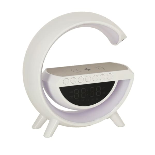 LED-lampa med induktionsladdare med radio
