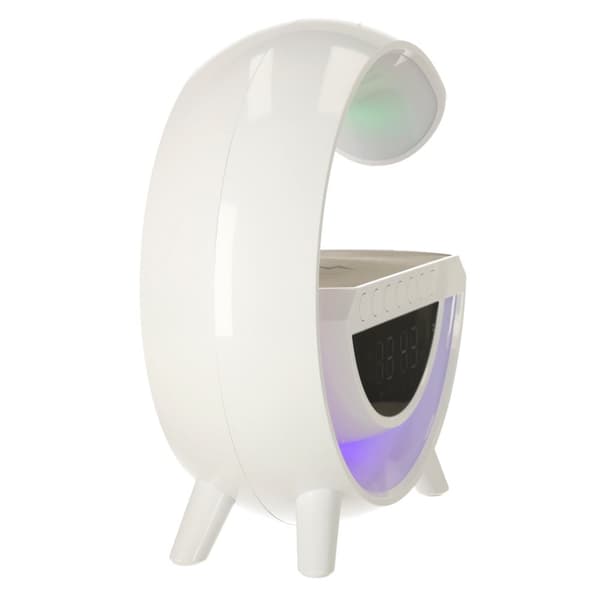 LED-lampa med induktionsladdare med radio
