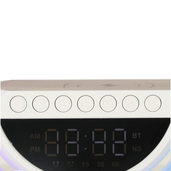 LED-lampa med induktionsladdare med radio