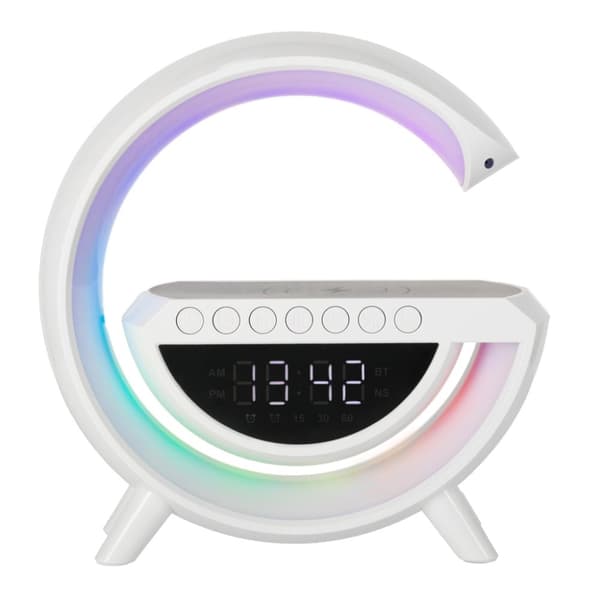 LED-lampa med induktionsladdare med radio