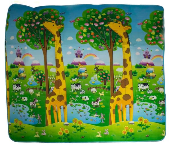Pedagogisk dubbelsidig skummatta ZOO 200cm x 180cm x 0,5cm