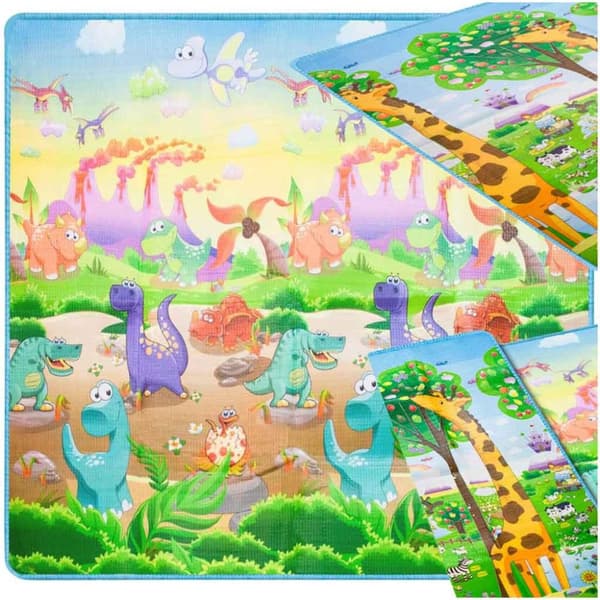 Pedagogisk dubbelsidig skummatta ZOO 200cm x 180cm x 0,5cm