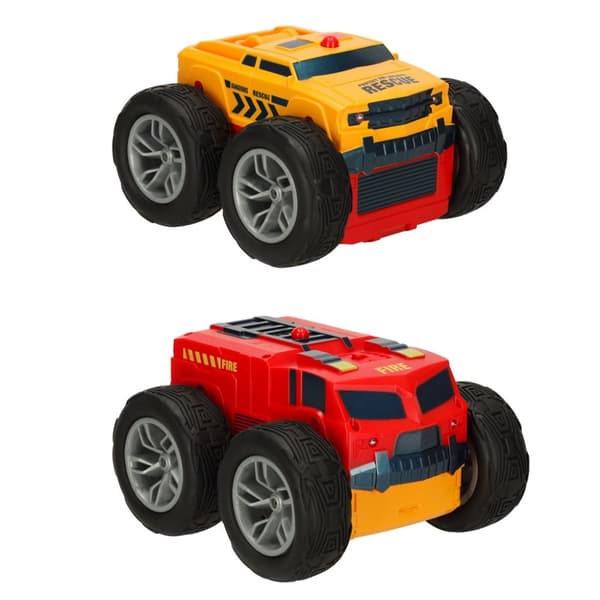 RC Revolt 2-sidig Rescue Racer blå fjärrstyrd bil