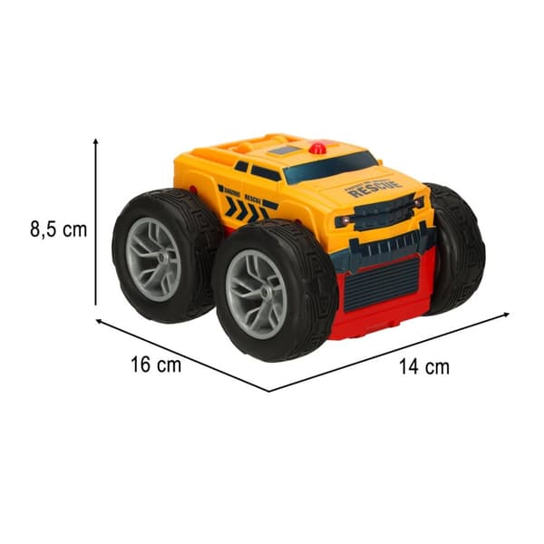 RC Revolt 2-sidig Rescue Racer blå fjärrstyrd bil