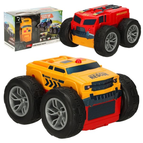 RC Revolt 2-sidig Rescue Racer blå fjärrstyrd bil