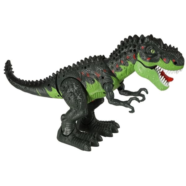 T-REX elektronisk dinosaurie går och ryter grönt